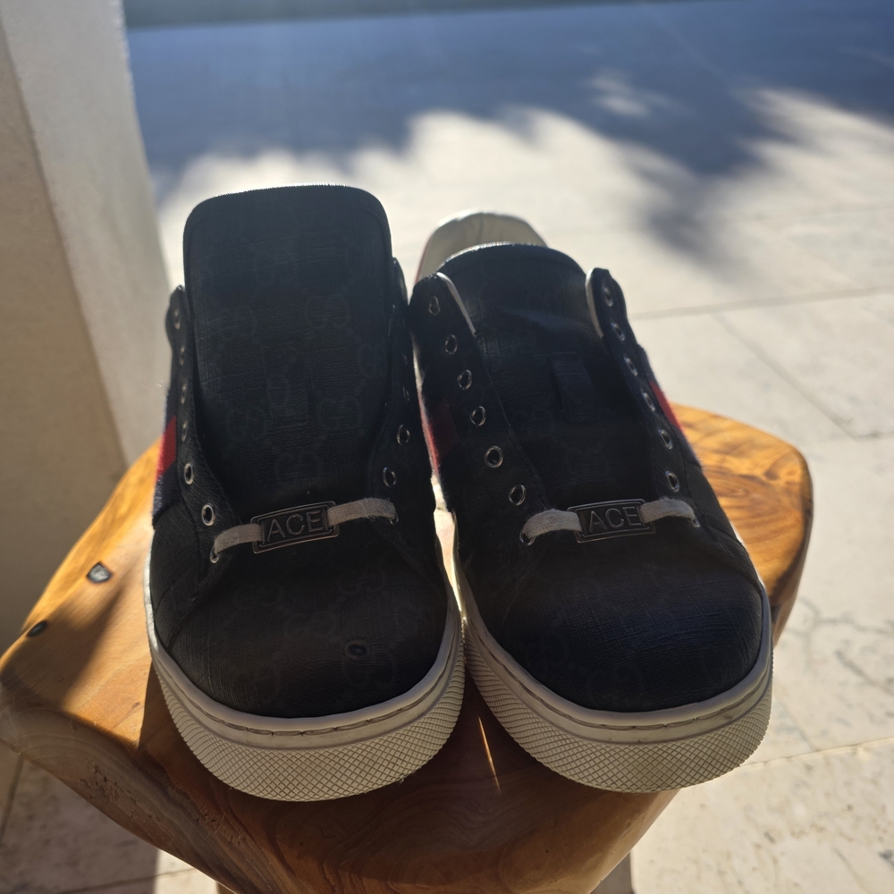 Gucci Black Monogram Athletic Shoes - Picture 3 of 9